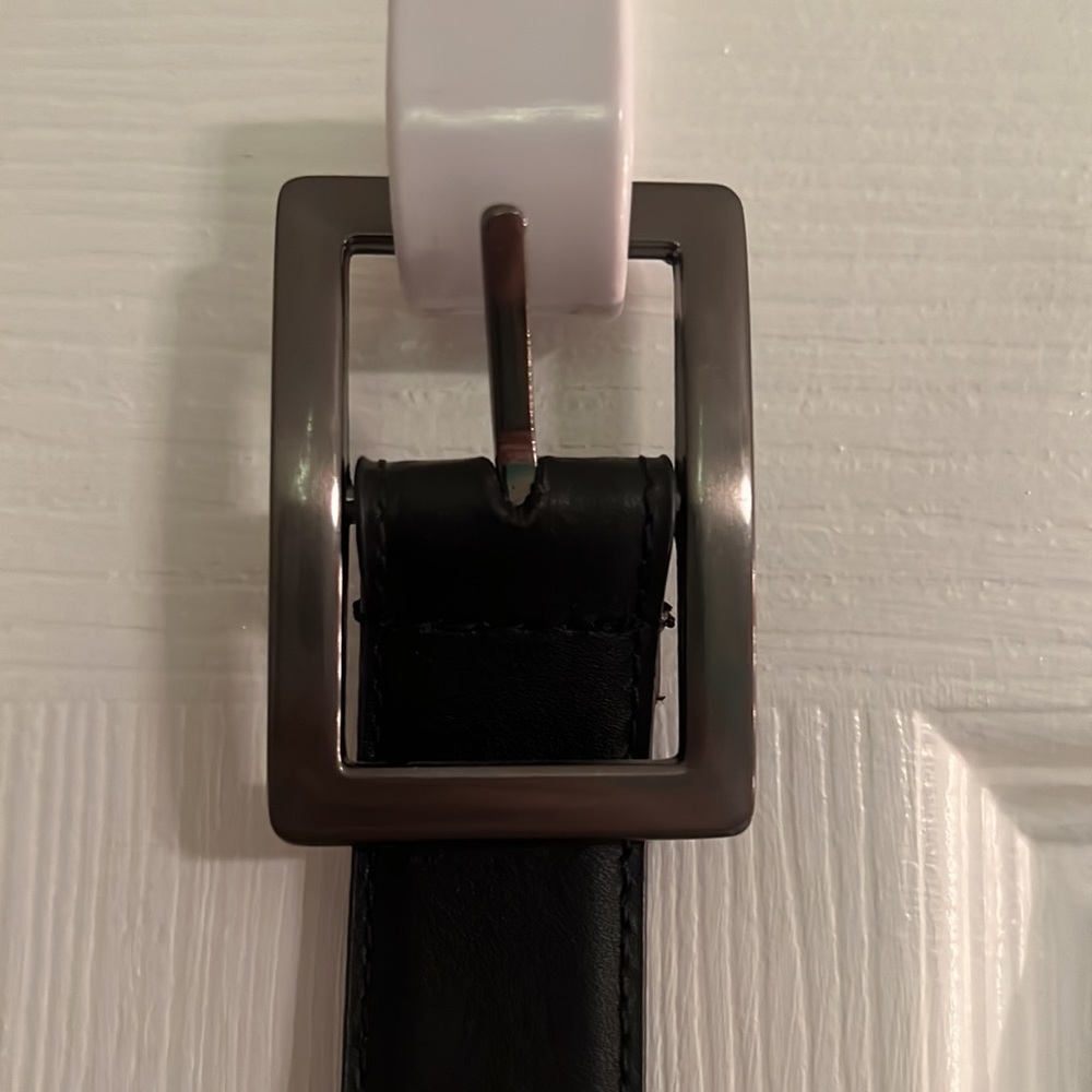 Mens black leather belt